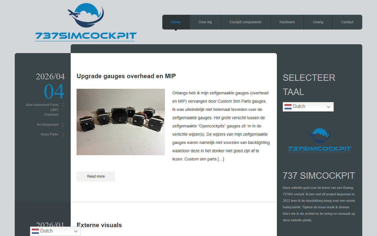 737simcockpit.com screenshot