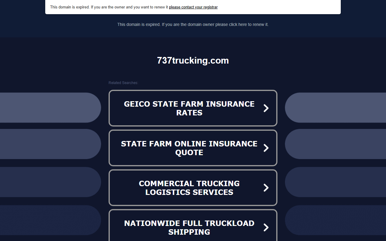 737trucking.com screenshot