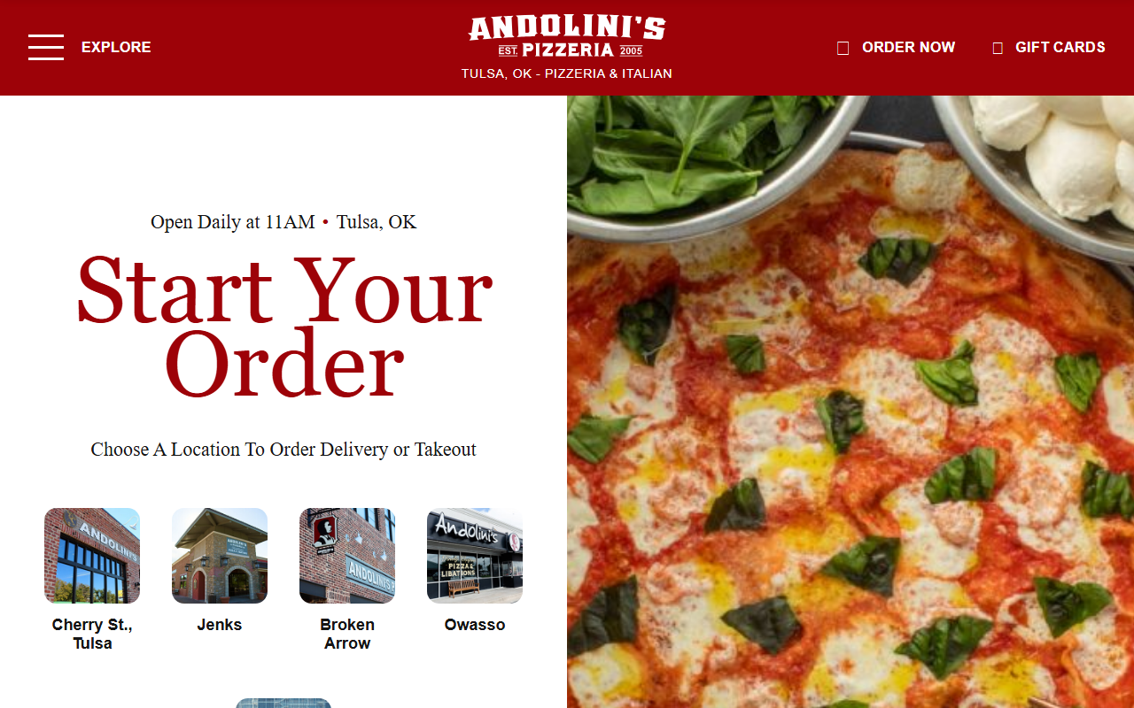 74055pizza.com screenshot