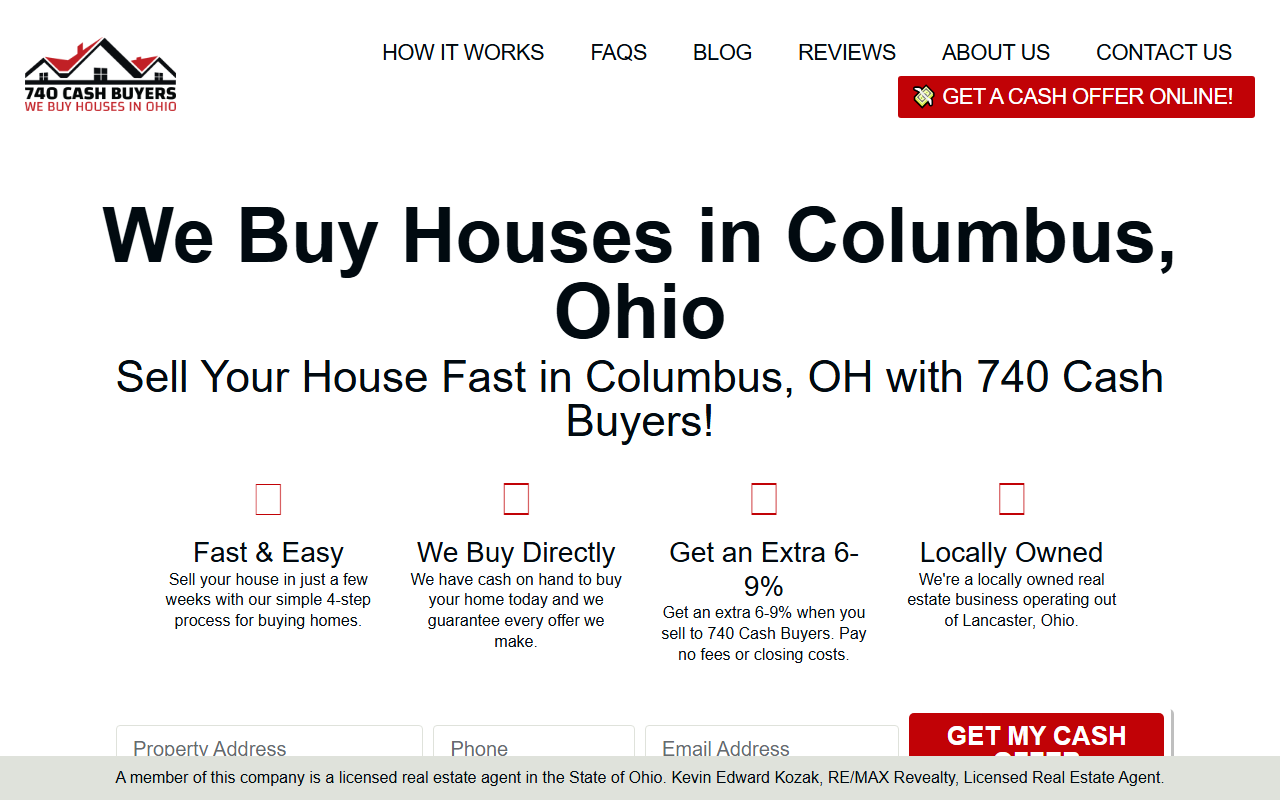 740cashbuyer.com screenshot