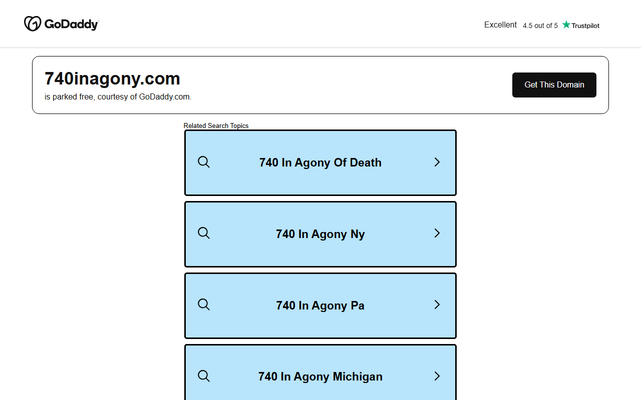 740inagony.com screenshot