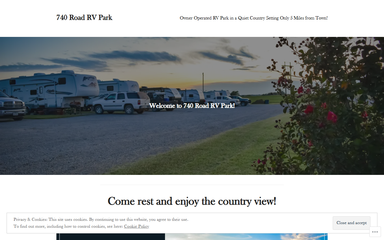 740roadrvpark.com screenshot