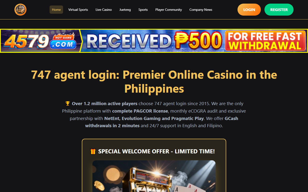 747agentlogin747.com screenshot