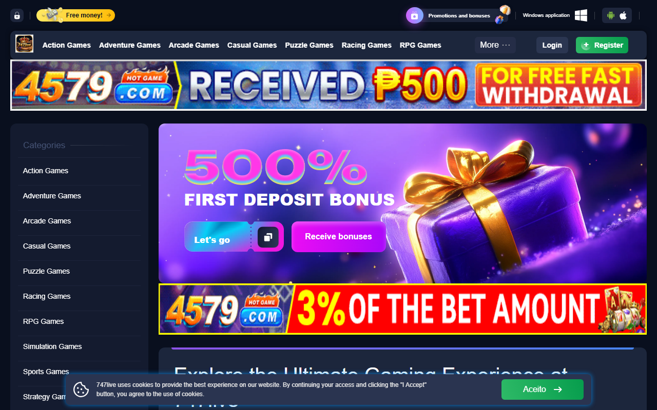 747livecashback.com screenshot