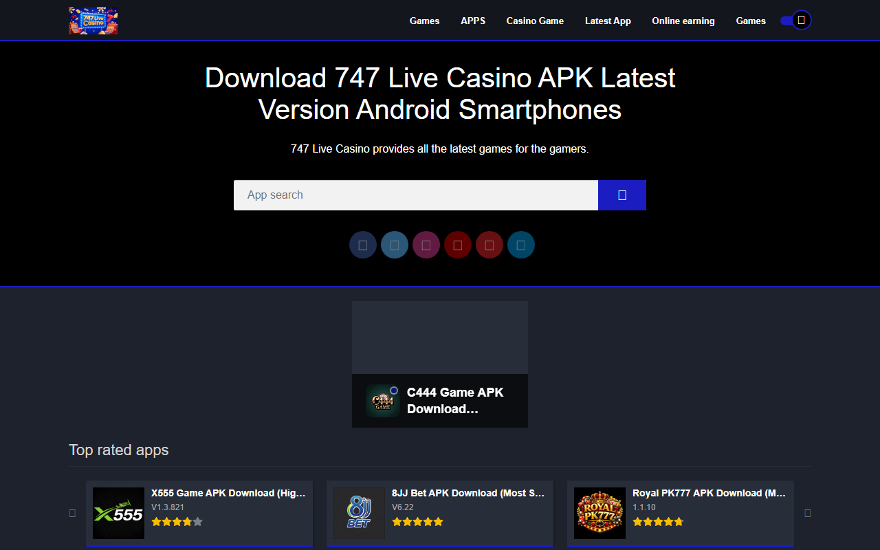 747livecasinof.com screenshot