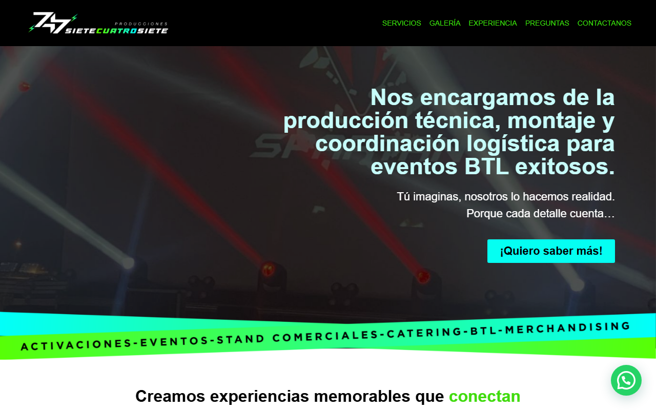 747producciones.com screenshot