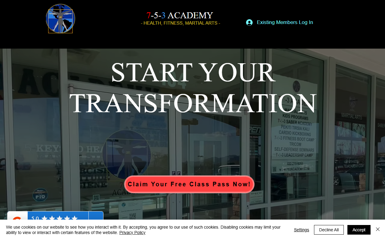 753academy.com screenshot