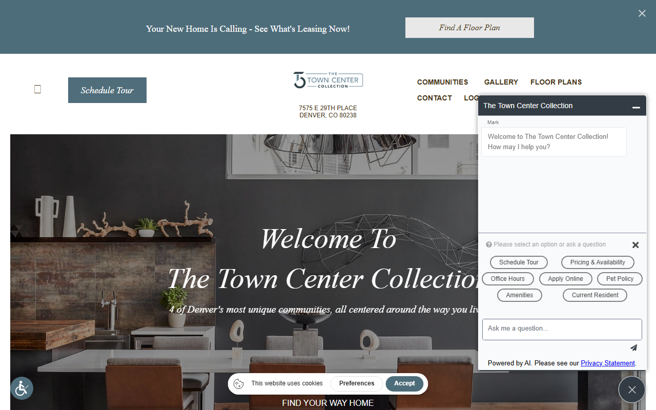 7575towncenter.com screenshot