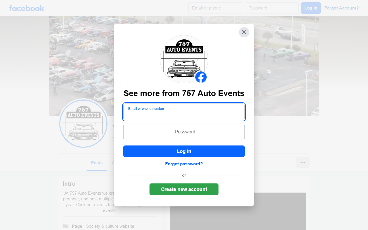 757autoevents.com screenshot
