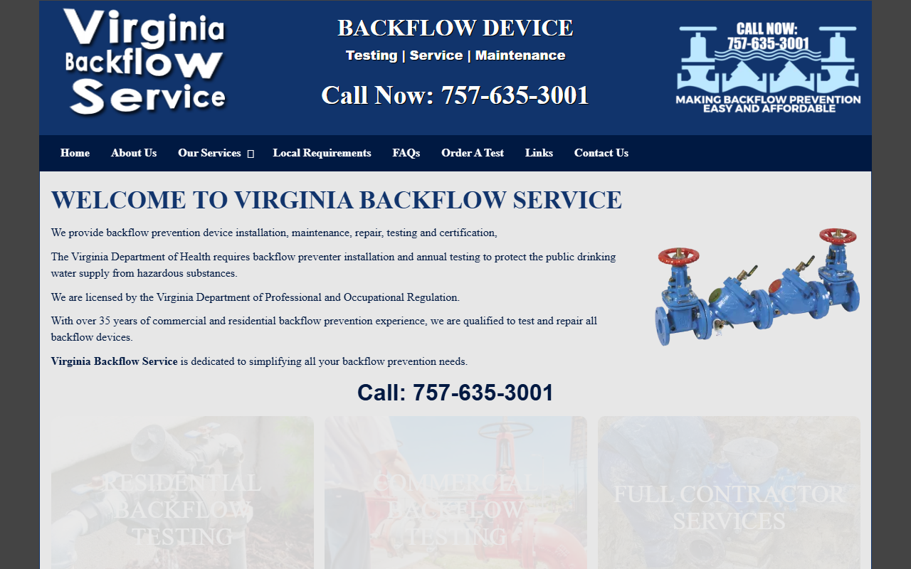 757backflow.com screenshot