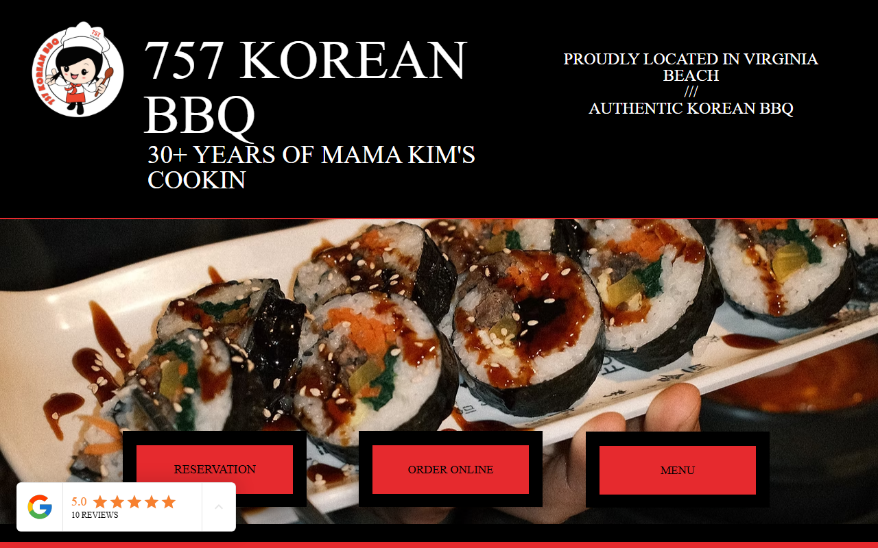 757koreanbbq.com screenshot