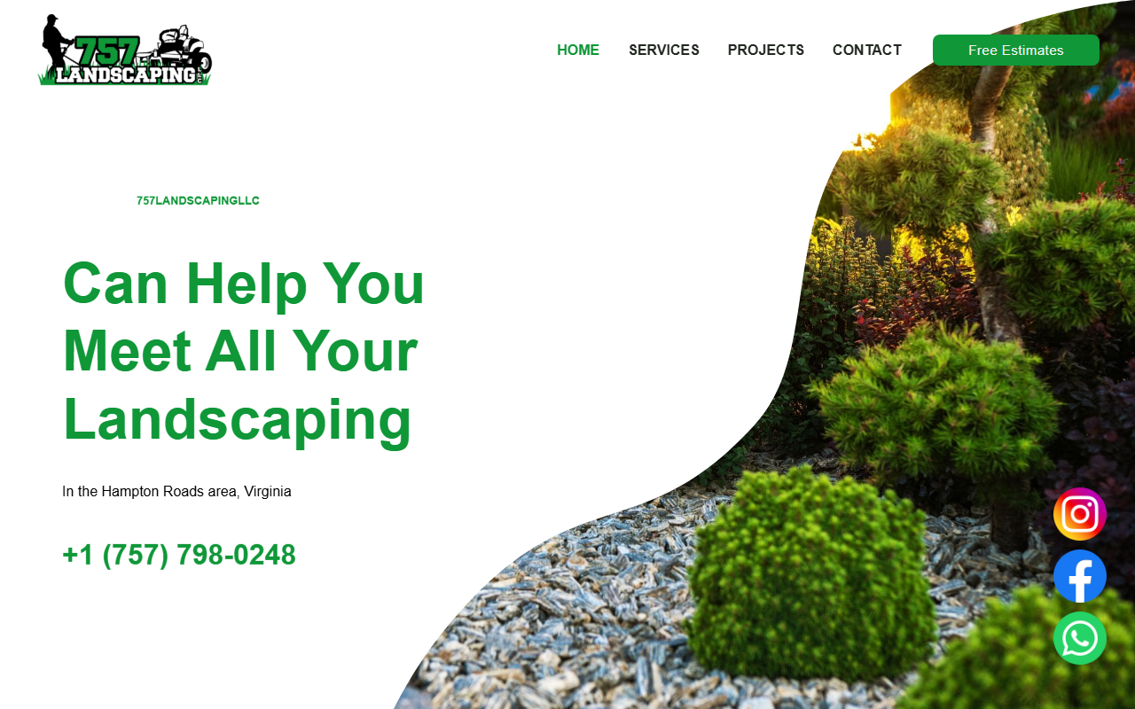 757landscaping.com screenshot