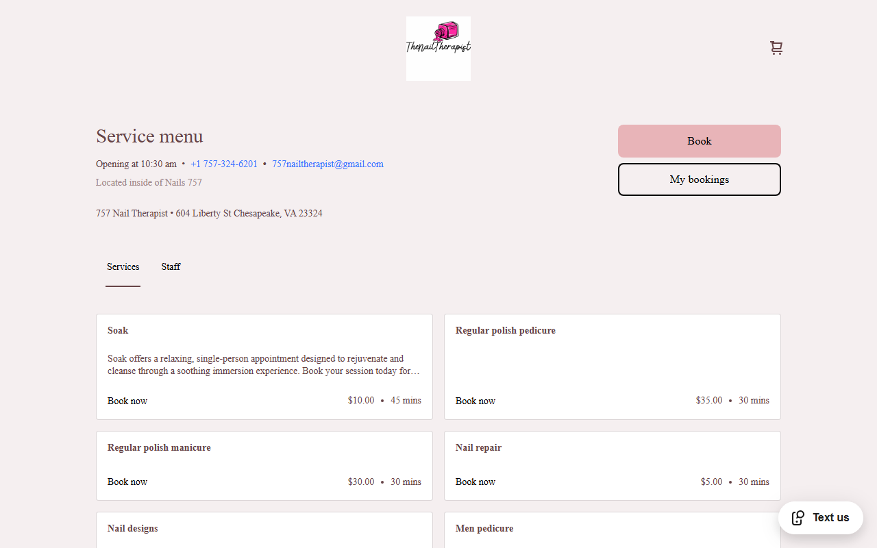 757nailtherapist.com screenshot