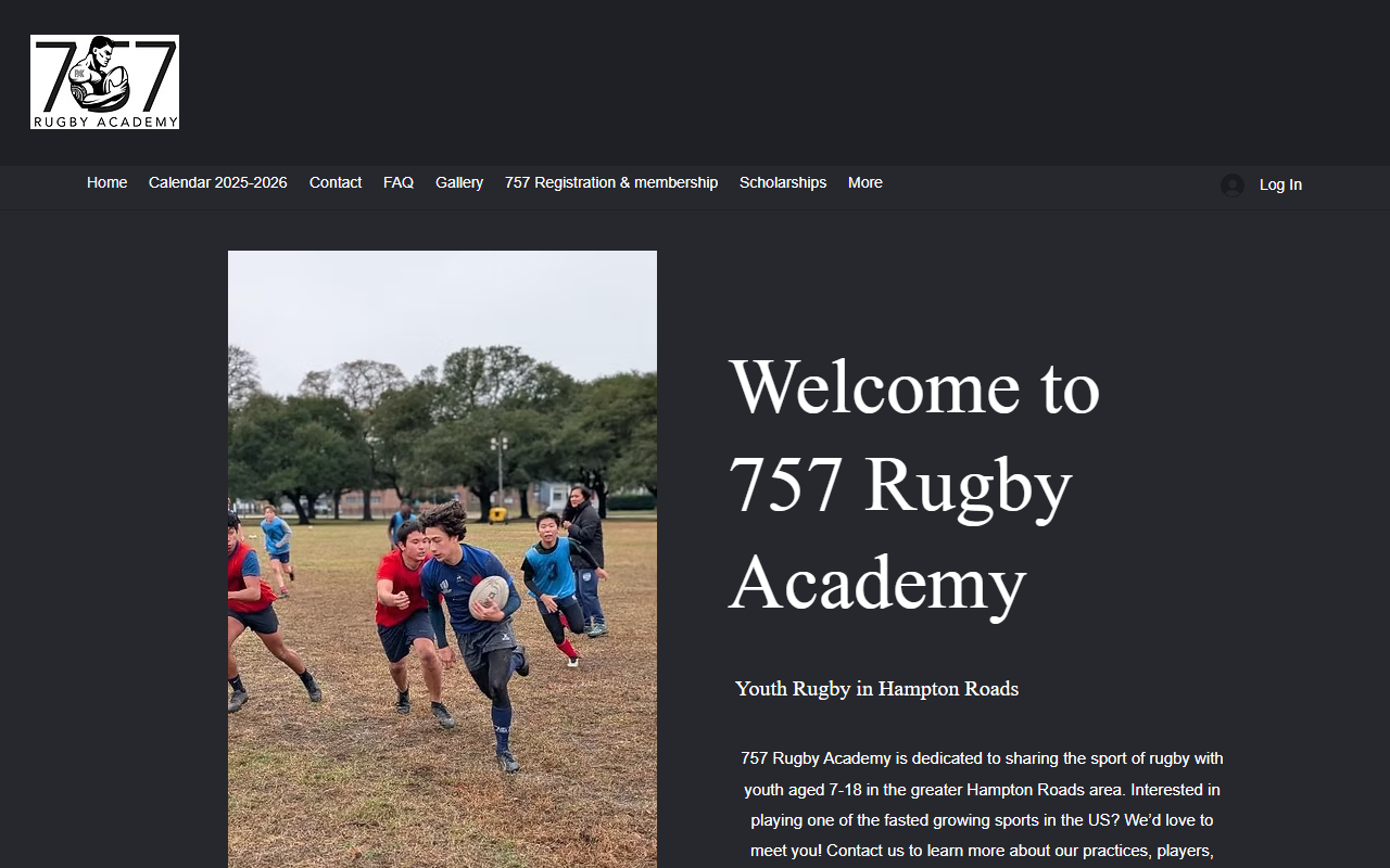757rugbyacademy.com screenshot