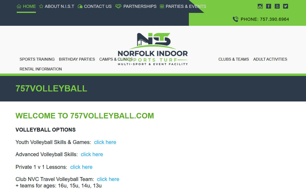 757volleyball.com screenshot