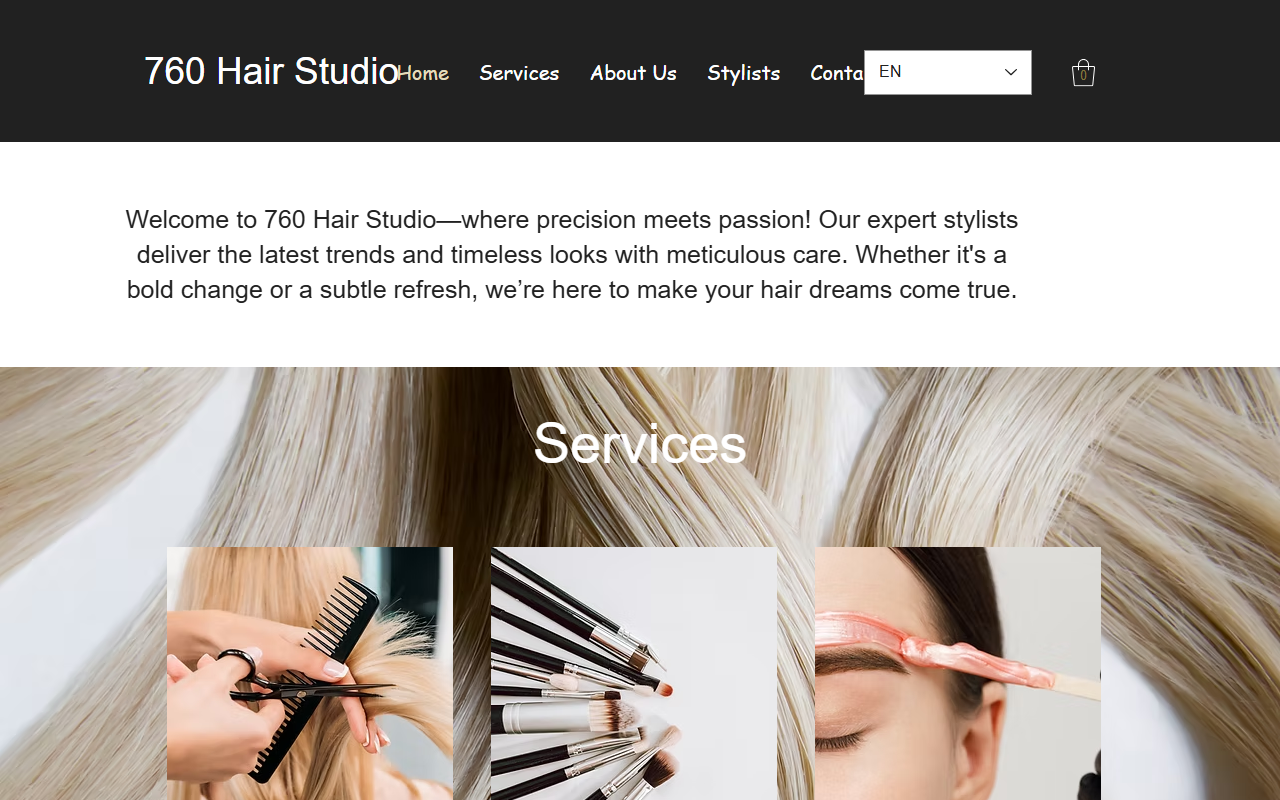 760hairstudio.com screenshot