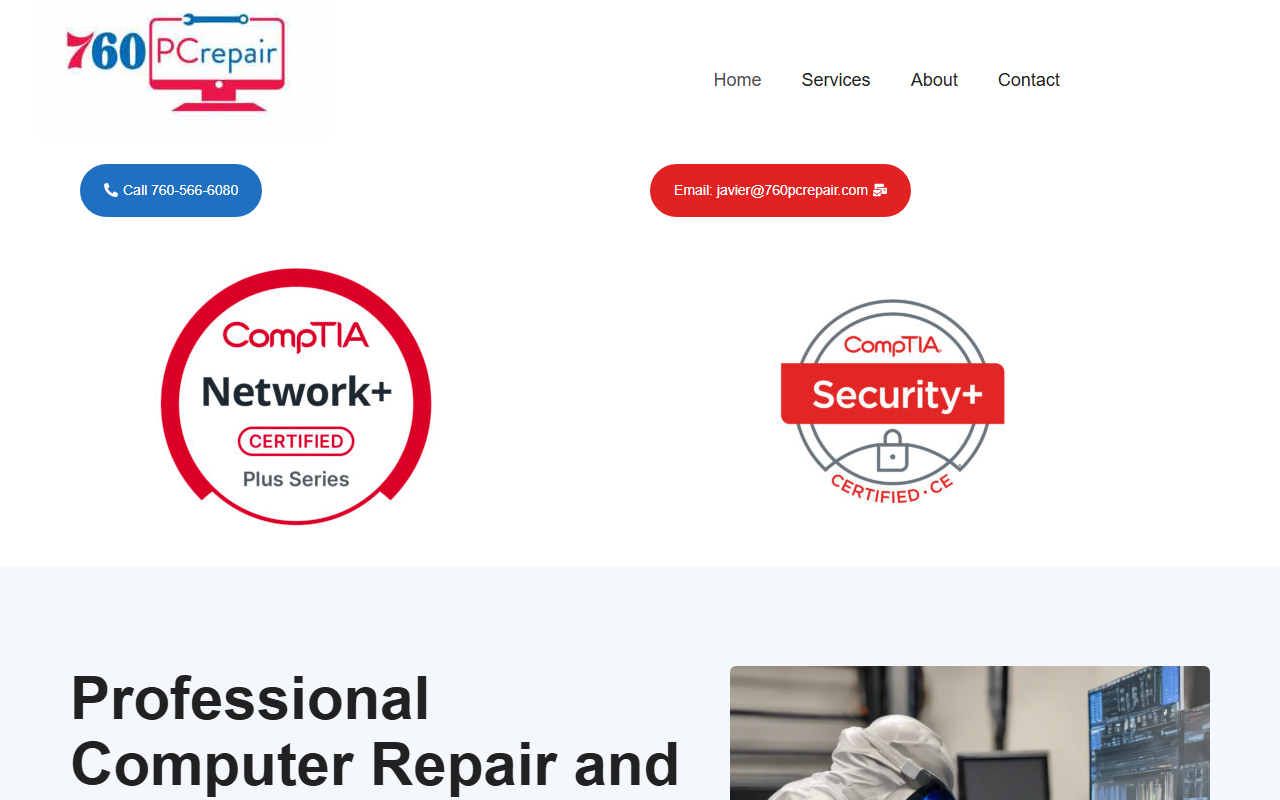 760pcrepair.com screenshot
