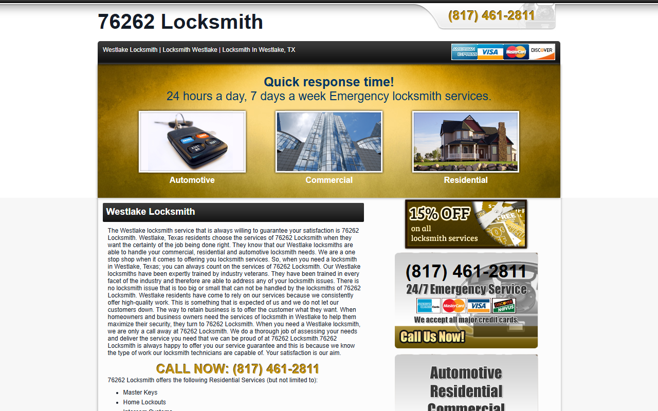 76262locksmith.com screenshot