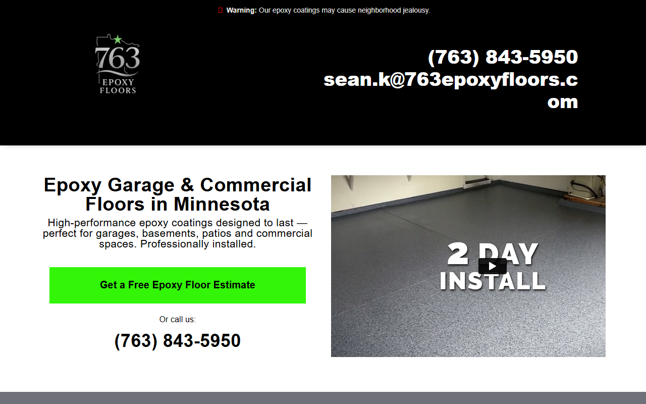 763epoxyfloors.com screenshot