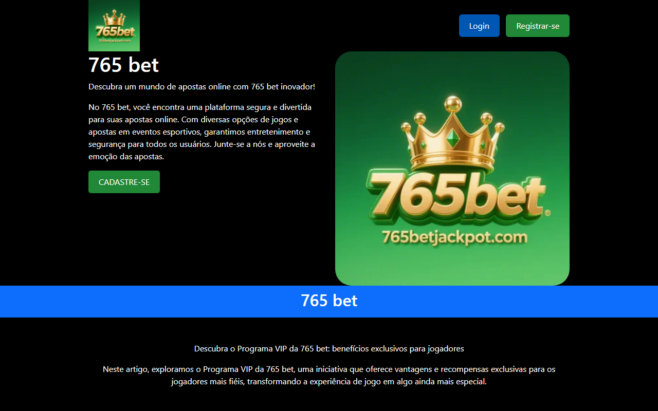 765betjackpot.com screenshot