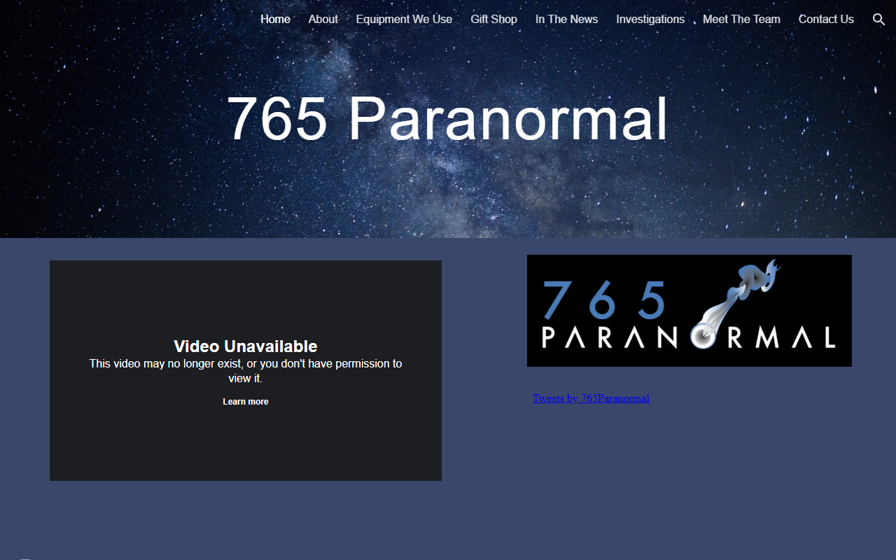 765paranormal.com screenshot