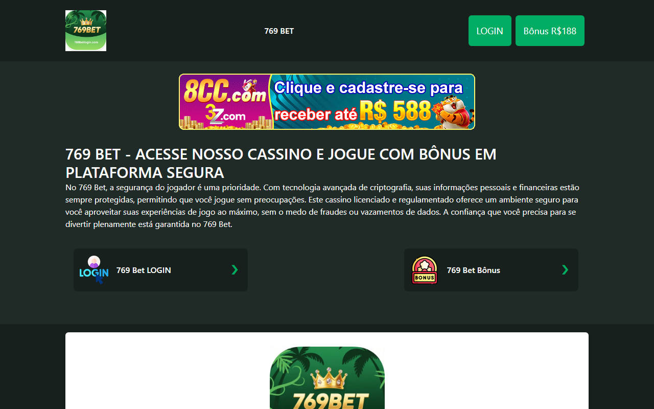769betlogin.com screenshot