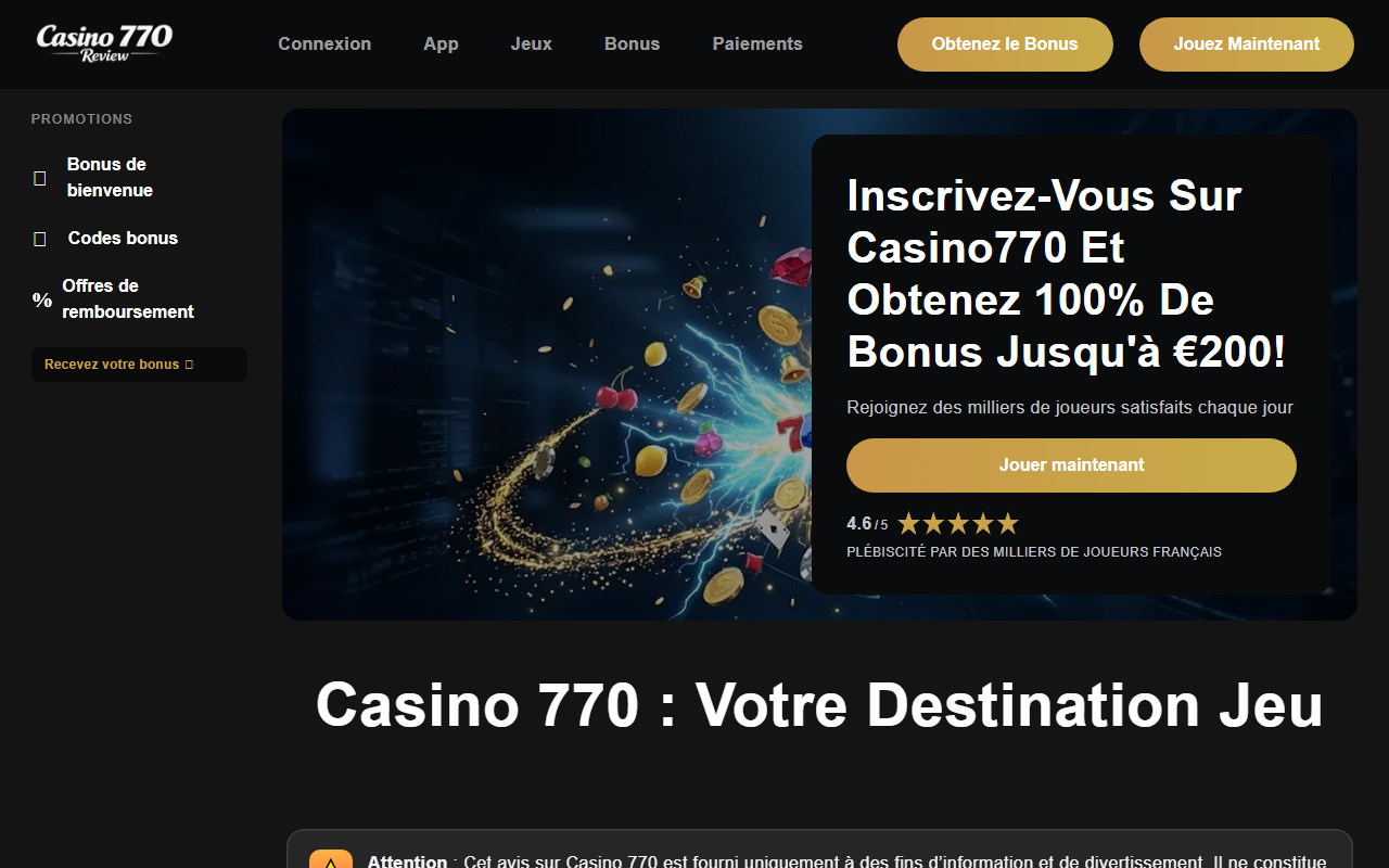 770casinofrance.com screenshot