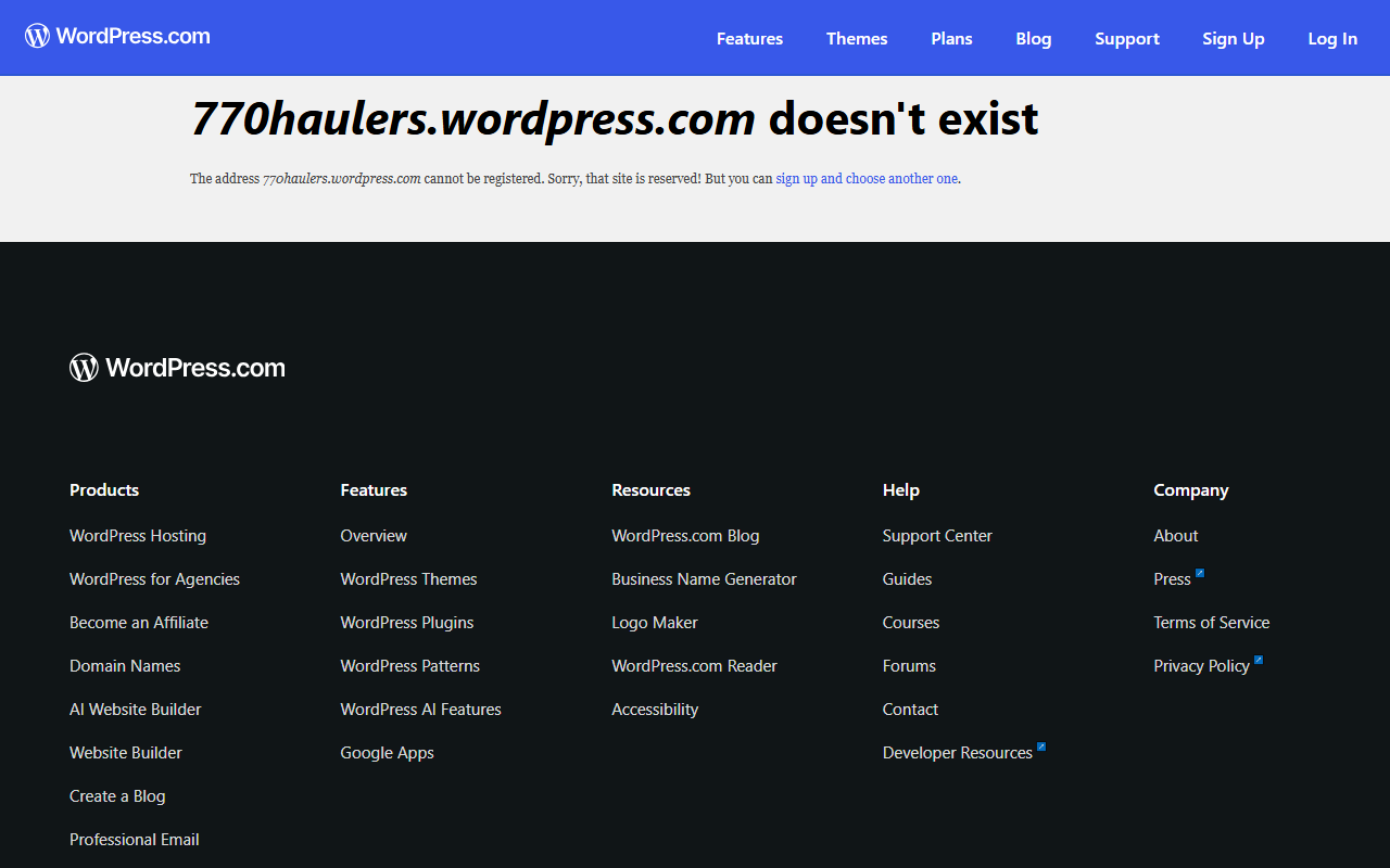 770haulers.com screenshot