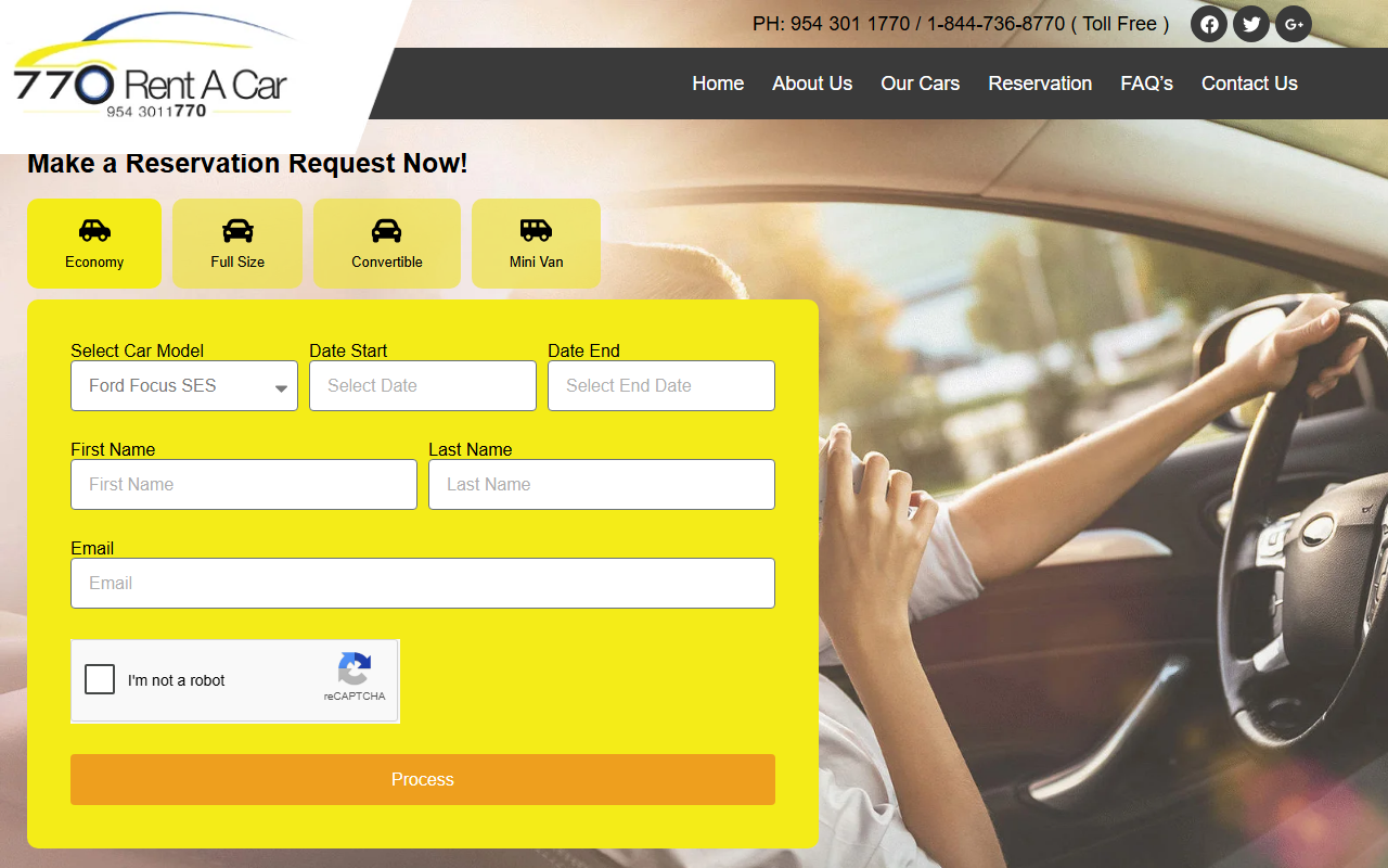 770rentacar.com screenshot