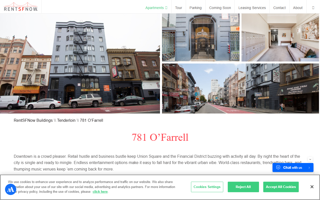 781ofarrell.com screenshot