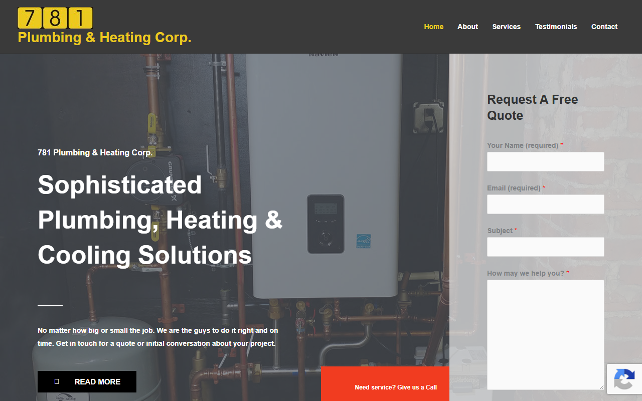 781plumbing.com screenshot