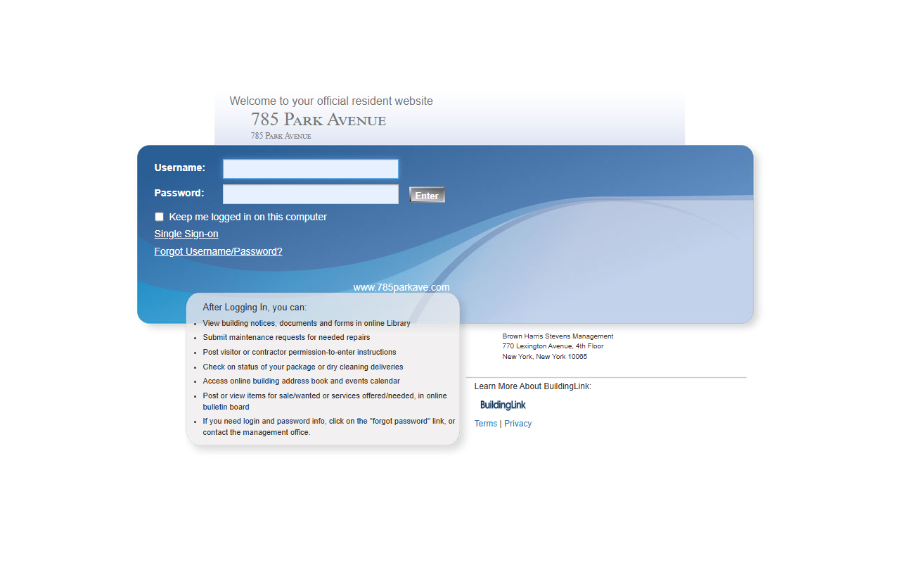 785parkave.com screenshot