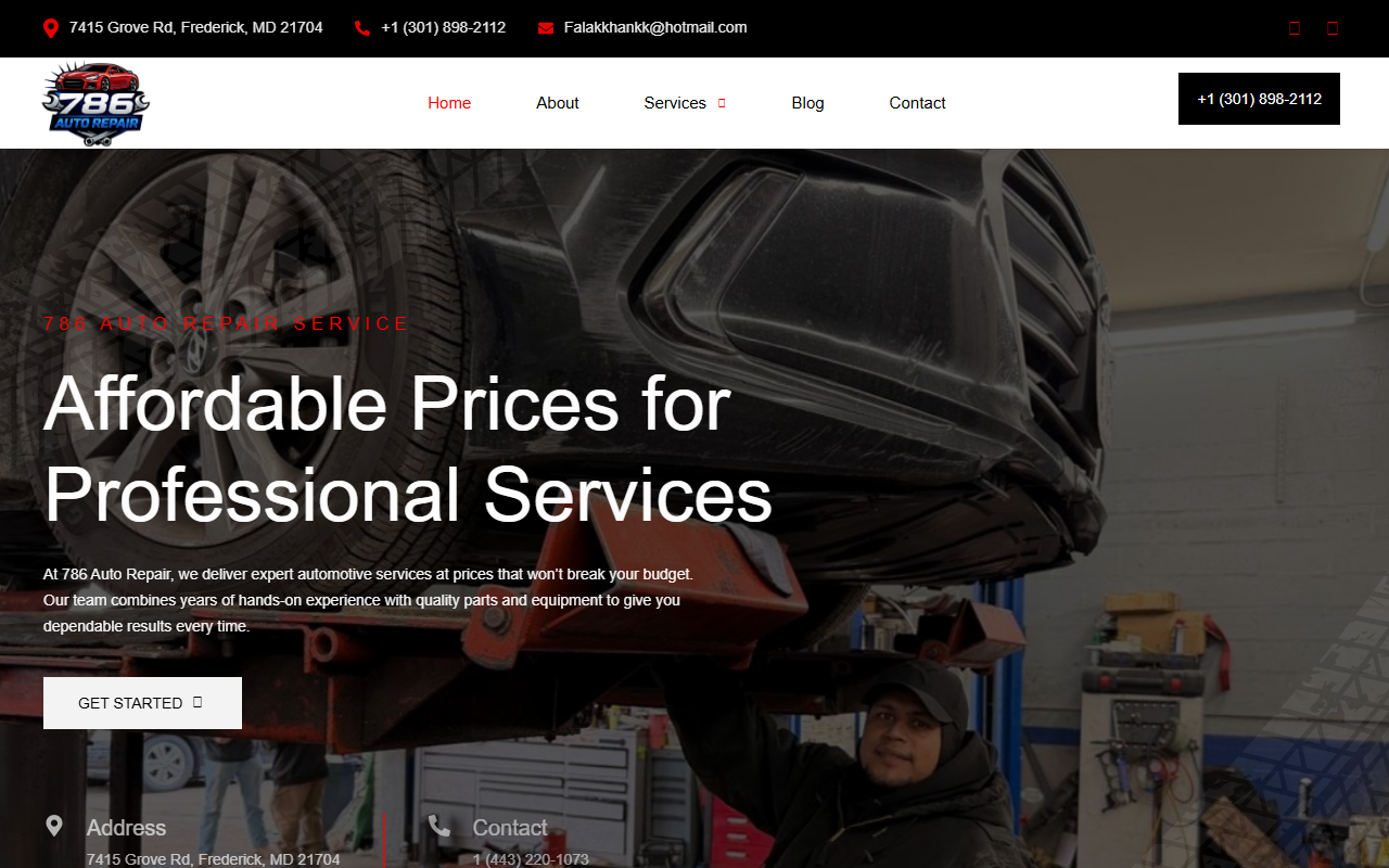 786autorepair.com screenshot