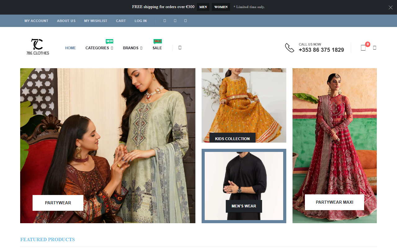 786clothes.com screenshot