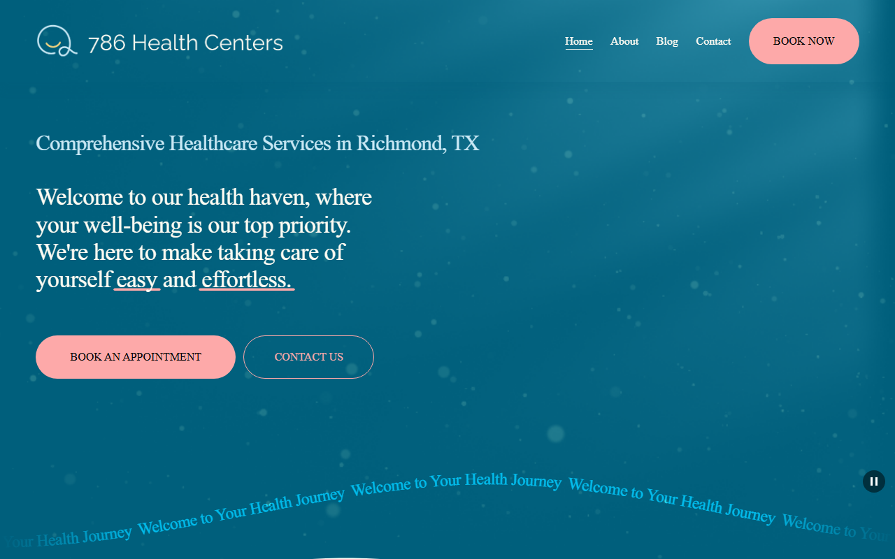 786healthcenters.com screenshot