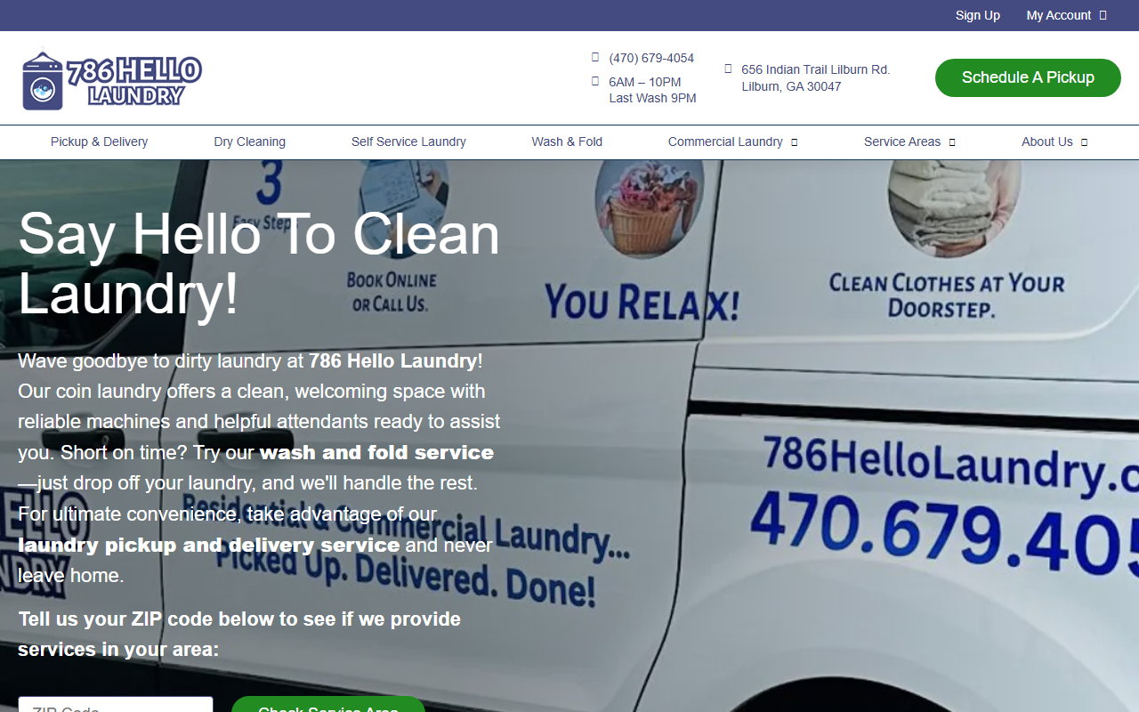 786hellolaundry.com screenshot