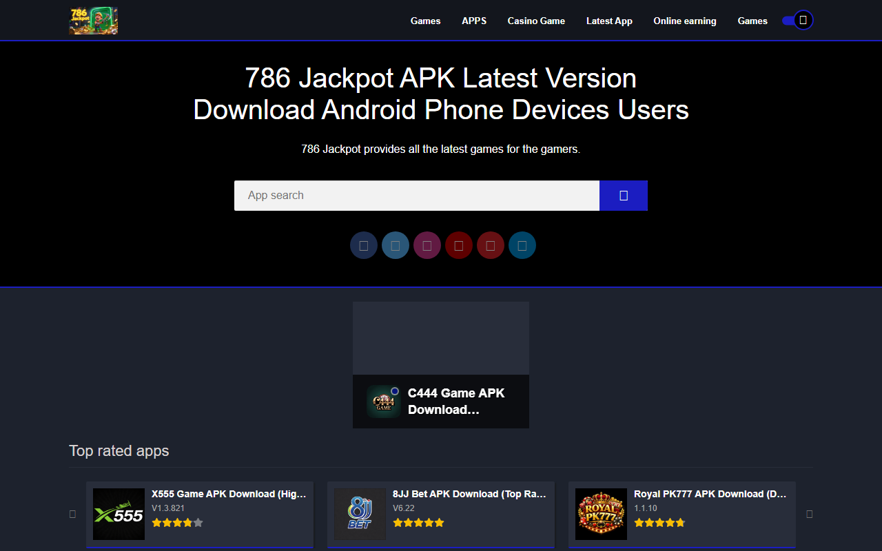 786jackpot.com screenshot