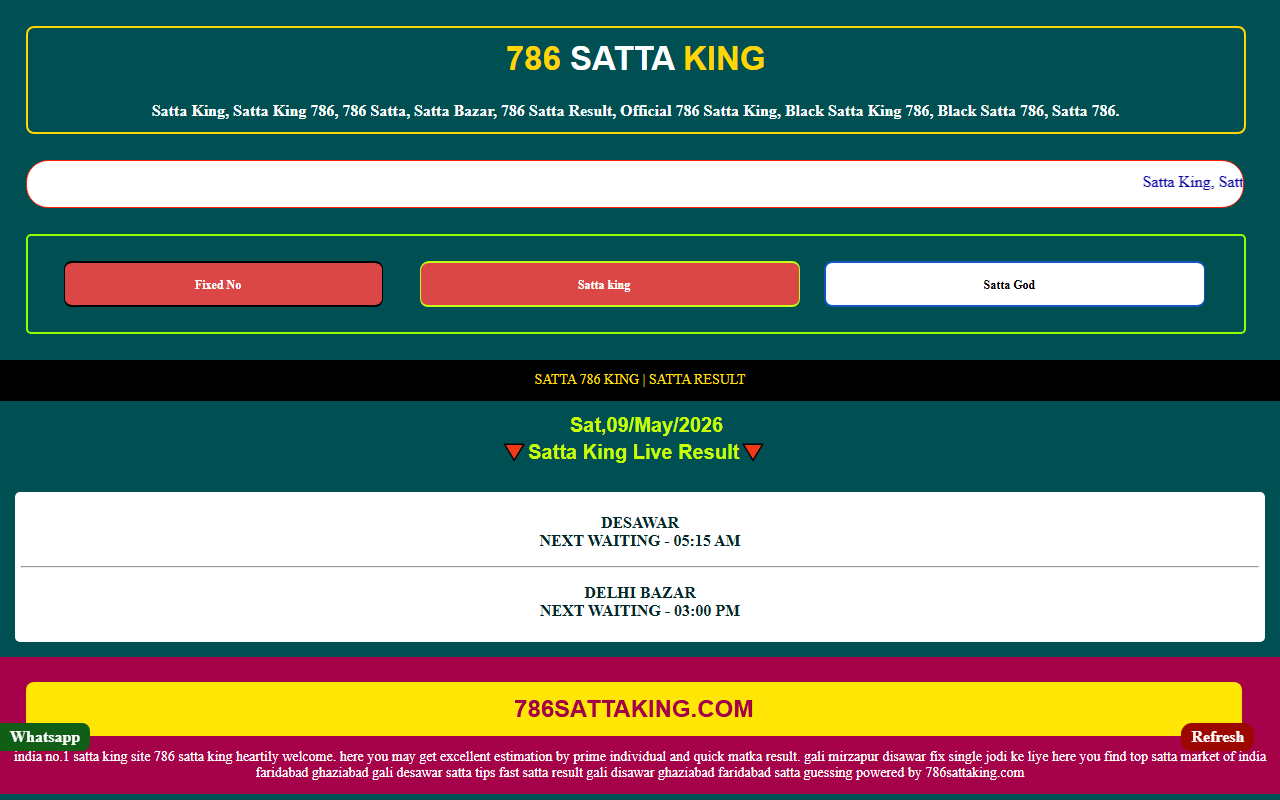 786sattaking.com screenshot