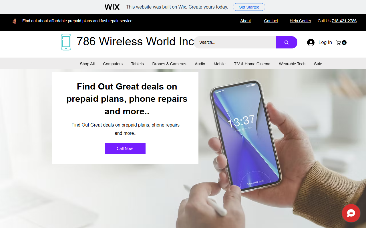 786wirelessworld.com screenshot