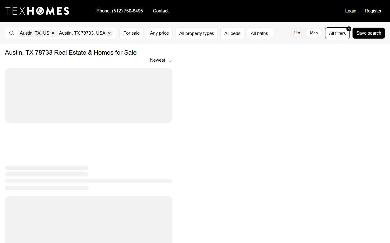 78733homes.com screenshot
