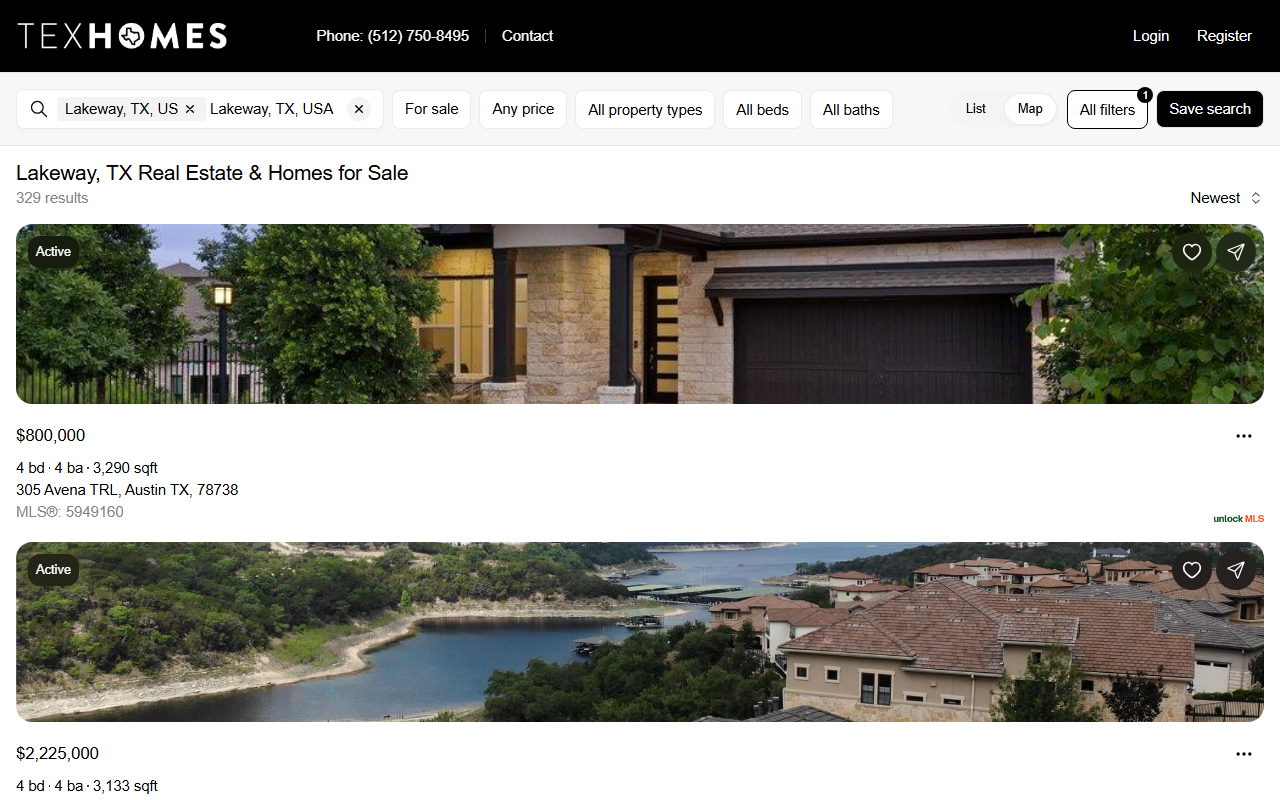 78734homes.com screenshot