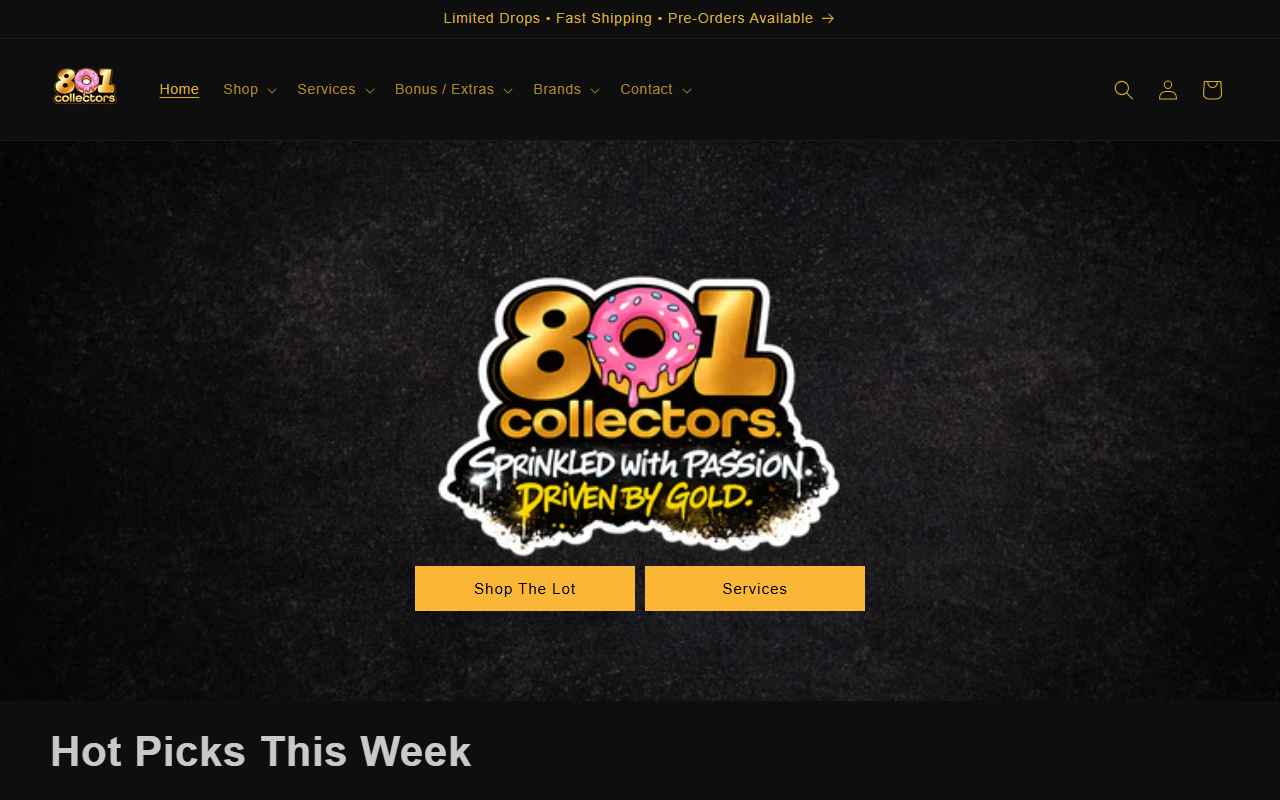 801-collectors.com screenshot