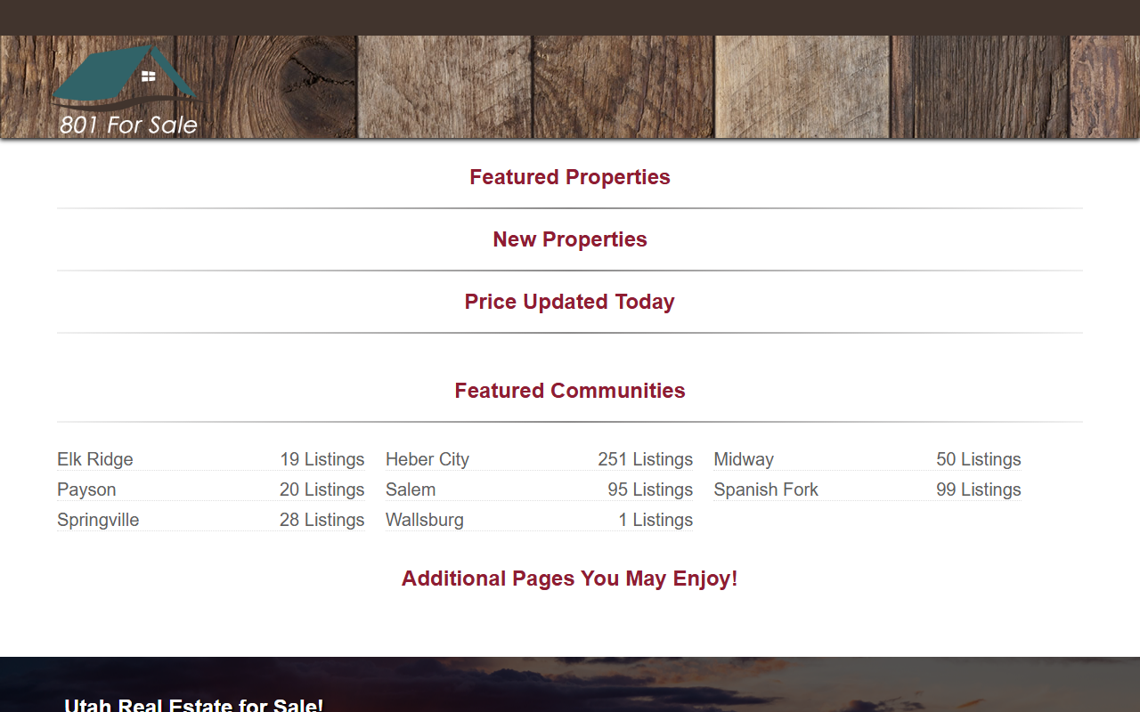801forsale.com screenshot