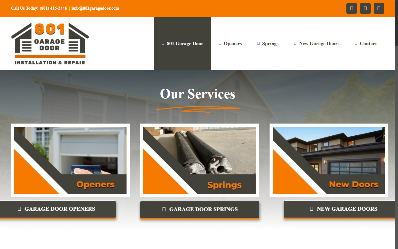 801garagedoor.com screenshot