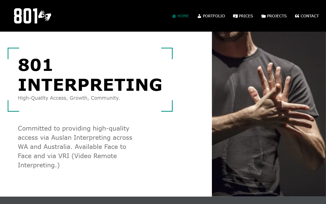 801interpreting.com screenshot