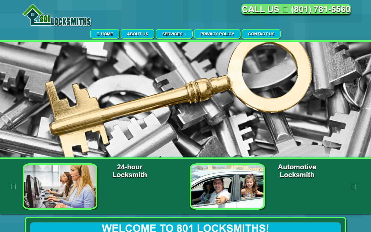 801locksmiths.com screenshot