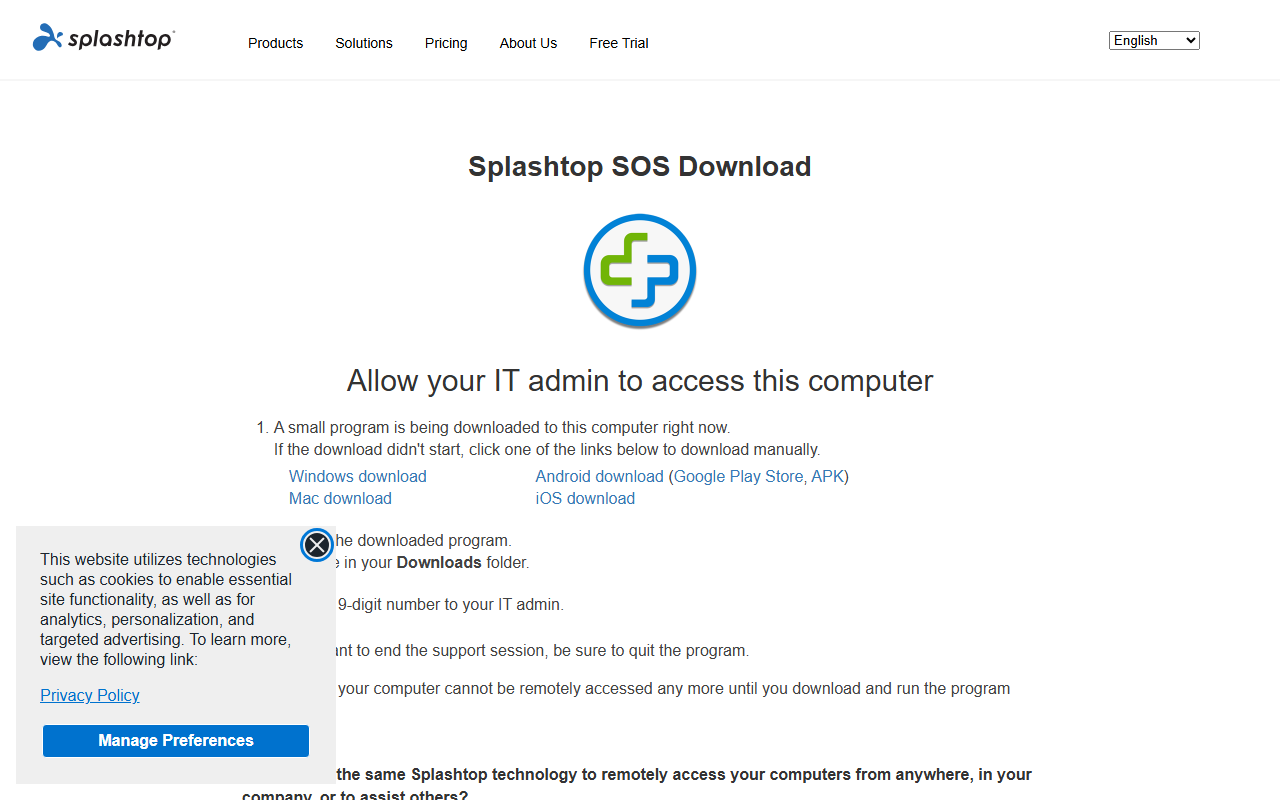 801support.com screenshot