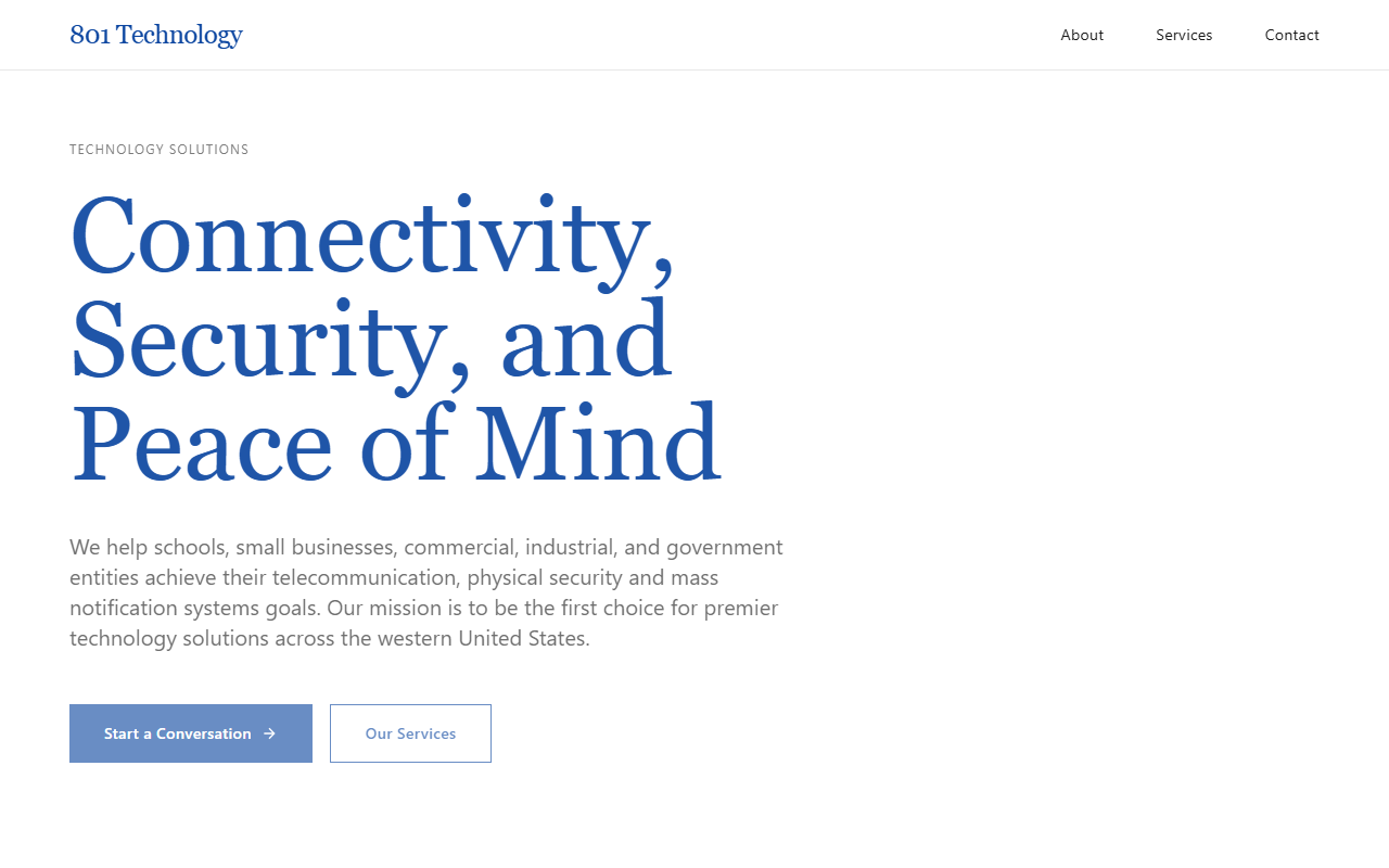 801technologies.com screenshot