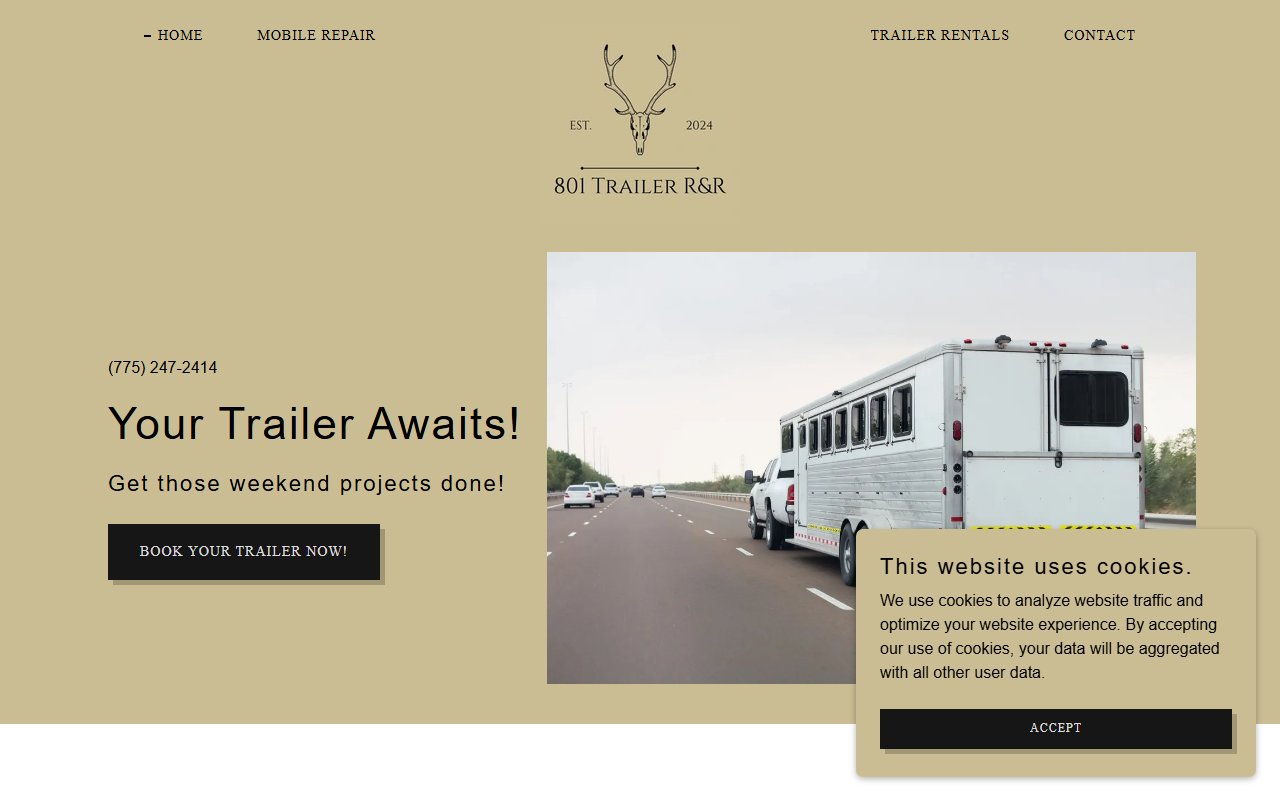 801trailerrental.com screenshot