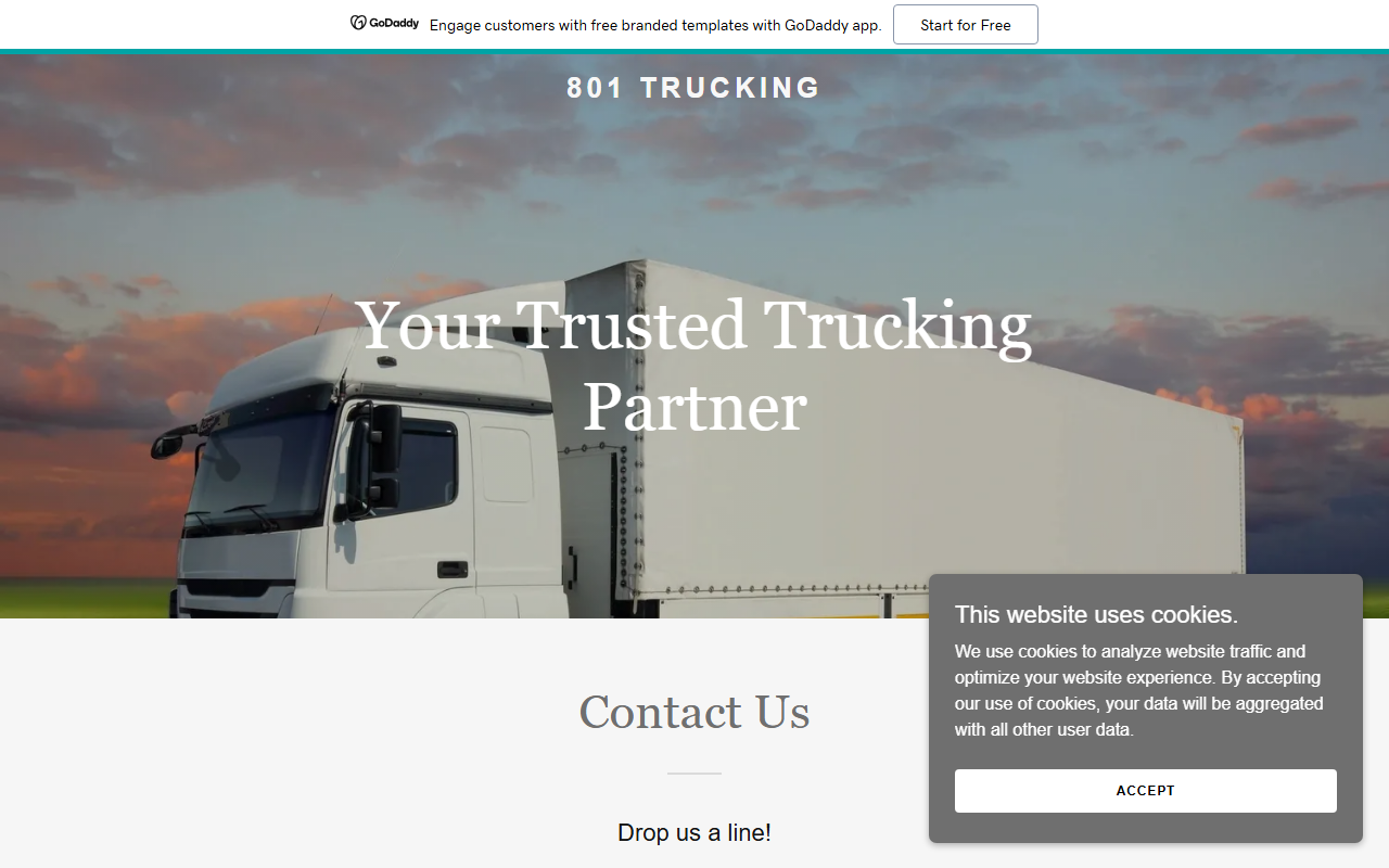801trucking.com screenshot